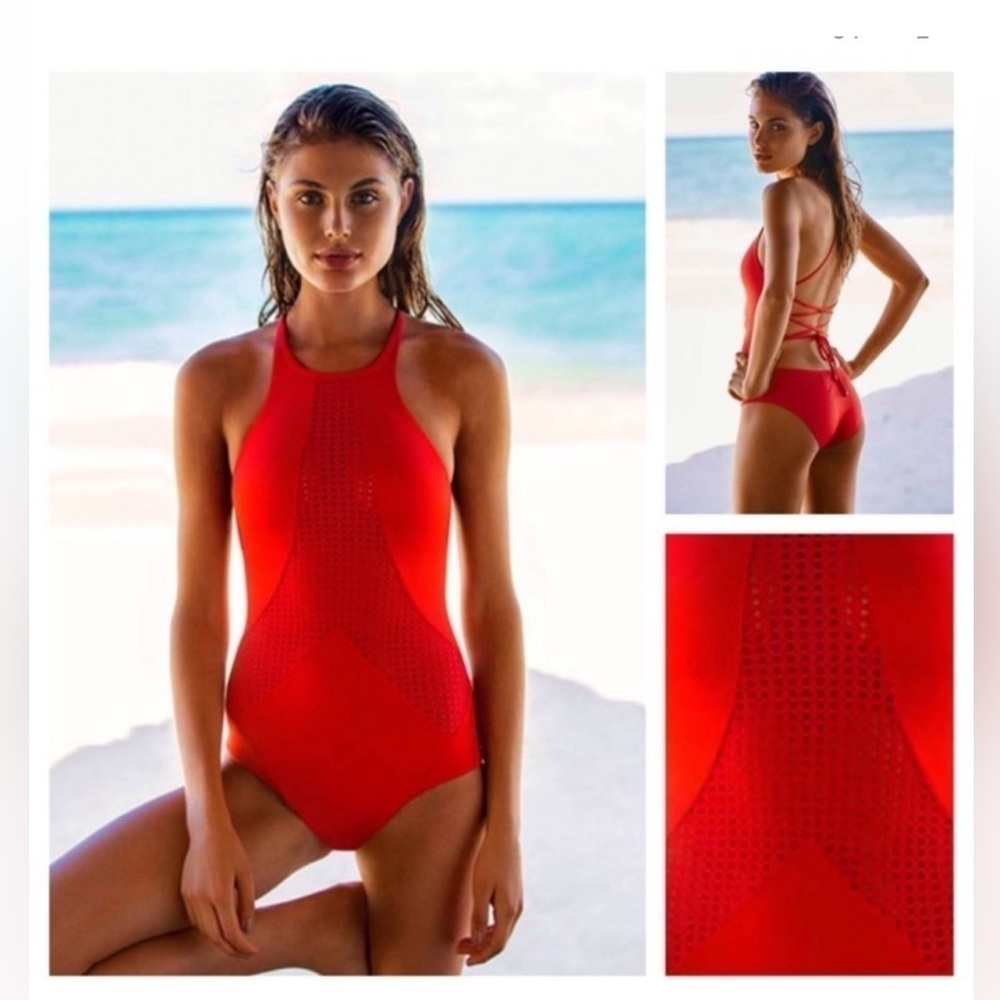 Vitamin A Vibrant Red One-Piece Swimsuit